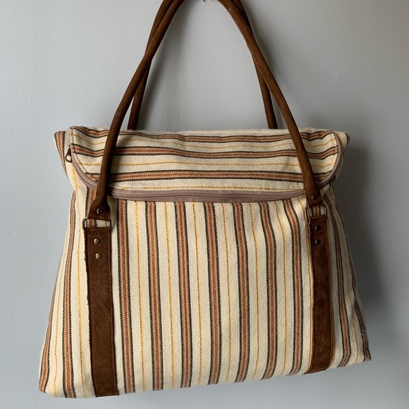 Sutisana Wool Striped Tote Bag - Picture 5 of 12